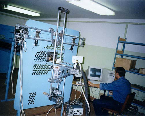 Установка вихретокового контроля конденсаторных труб на стенде-имитаторе трубной доски конденсатора