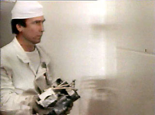 Федоров Ю.Н. с модулем контроля цилиндрической части корпуса реактора (1989г.)
